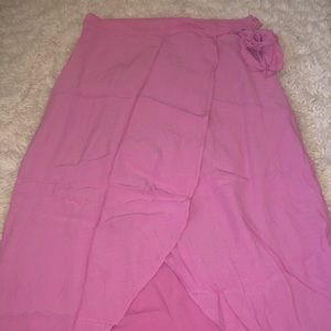 PINK MIDI SKIRT